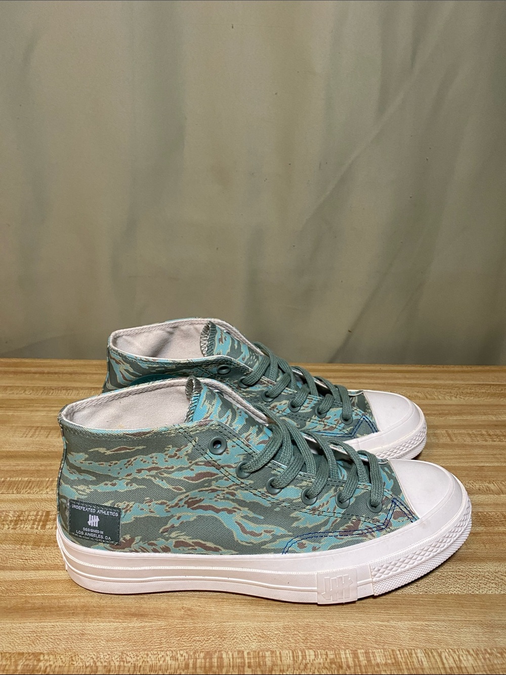 Converse X Undefeated Half Chuck 70 Mid Green Tiger Camo Print shoes Mens 8/W 10